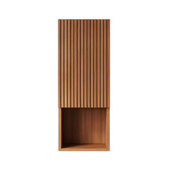 MITCH 35" Tall Bathroom Wall Mounted Cabinet, Narrow Storage Cabinet with Door and Shelves, Suitable for Small Spaces, Applicable to Bathroom, Living Rooms and Laundry, Brown Oak Woodgrain Color