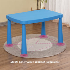 Kids Table,Plastic Children Activity Rectangular Table for School,Home,Play,Reading Dining,Kindergarten(Enlarge Size)