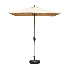 Rectangle Patio Umbrella with Crank Lift and Tilt Function, Beige (Base not included)