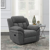 Pannen Charcoal Upholstered Glider Recliner