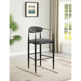 Renfroe Dark Grey Fabric Upholstered Bar Chair (Set of 2)