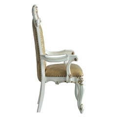 Butterscotch and Antique Pearl Tufted Arm Chairs ( Set of 2)