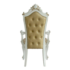 Butterscotch and Antique Pearl Tufted Arm Chairs ( Set of 2)