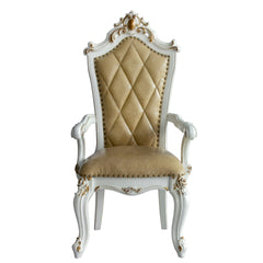 Butterscotch and Antique Pearl Tufted Arm Chairs ( Set of 2)