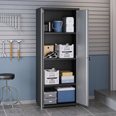 Tall Garage Cabinet in Dark Gray