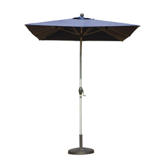 Rectangle Patio Umbrella with Crank Lift and Tilt Function, Navy Blue (Base not included)