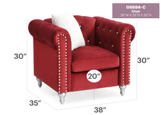 Elegant Burgundy Armchair For Relaxation