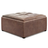 Avalon Square Coffee Table Storage Ottoman