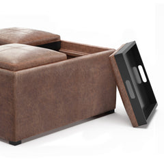 Avalon Square Coffee Table Storage Ottoman