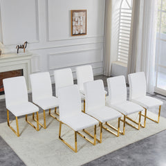 8-Pack - Heavy-duty chairs set: 2.1" thick cushion, iron frame, perfect for home or office. Classic colors, great value