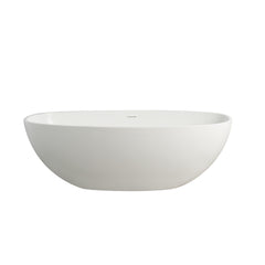 65.2 inch freestanding solid surface soaking bathtub for bathroom