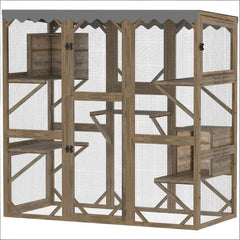 Pet Enclosure,Outdoor Cat Enclosure with Multi-Level