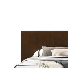 Tokyo Cappuccino Wood Queen LED Panel Bed