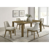 Bryant Brown Oak 5-piece Rectangular Dining Set