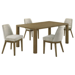 Bryant Brown Oak 5-piece Rectangular Dining Set