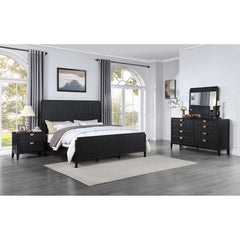 Ennis Black 4-piece Eastern King Bedroom Set
