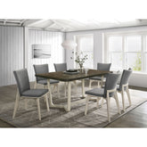 Sexton Greyish Brown 7-piece Rectangular Dining Set