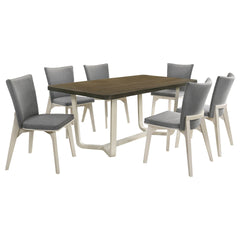 Sexton Greyish Brown 7-piece Rectangular Dining Set