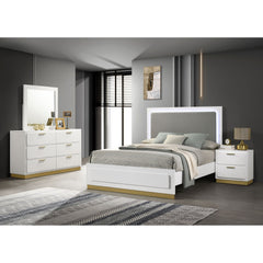 Sophia White 4-piece Eastern King Bedroom Set
