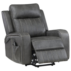 McKinley Grey Upholstered Power Lift Recliner Chair