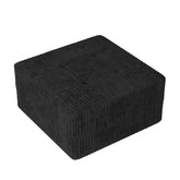 Ottoman sofa Compressed Sectional Sofa Modern Minimalist Style Corduroy Couch, Sleeper Sofa for Living Room, Bedroom, Comfy Compressed Sofa Couch Space-Efficient Design-black