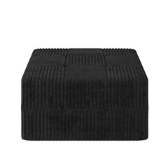 Ottoman sofa Compressed Sectional Sofa Modern Minimalist Style Corduroy Couch, Sleeper Sofa for Living Room, Bedroom, Comfy Compressed Sofa Couch Space-Efficient Design-black