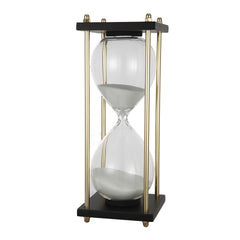 Set of 2, 4x4x9" Hour Glass In Stand (Approx.30Minutes), White