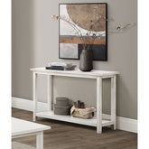 Castleton White Wood Entryway Sofa Console Table