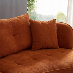 WKS7O Orange modular sofa, durable fabric, solid wood frame, high density sponge, seating for 4 people