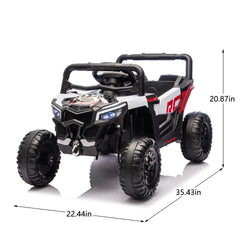 12V Kids Ride On Electric UTV W/2.4G Parents Control,Slow Start&Swing Function,Anti-Slip Wheels with Front Shock Absorbers,LED Lights,Built-in music player,Long-Lasting Battery,for Kids Aged 3-5