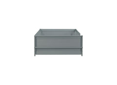Twin size Floor Platform Bed with Built-in Book Rack,Grey(Old Sku:W504P143306)