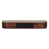 Solid Wood Lunar 2-Drawer Floating Console