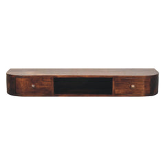 Solid Wood Lunar 2-Drawer Floating Console