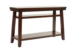 Bold Simple Walnut Finish 1pc Console Table Under-Table Shelf Storage Living Room Sofa Table Rubberwood Veneer