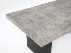 5pc Dining Set Weathered Gray Rectangular Table Dark-finished Base Upholstered Chair Wooden Dining Room Furniture