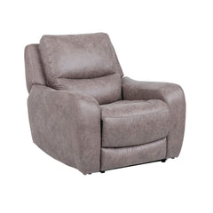Contemporary Style Power Recliner High Density Foam Soft Track Arms Hardwood Frame Oversized Seat Brown Finish