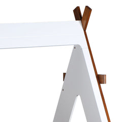 Oak and White Twin Tent-shaped Bed