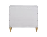 Metallic Silver and Champagne 3-Drawer Console Cabinet