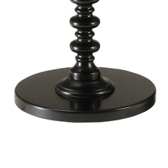 Black Round Wooden Side Table