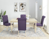 Amonia 5-piece Dining Set, Turned-Leg Dining Table with 4 Tufted Chairs