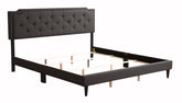 Sleek Black Casual Queen Bed For Modern Living