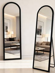 Full Length Mirror 63"x 20" Floor Mirror, Free Standing Full Body Mirror, Wall Mounted Hanging or Leaning Mirror with Stand for Bedroom, Living Room, Cloakroom