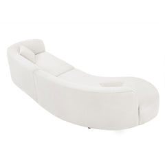 Luxury Modern Style Living Room Upholstery Curved Sofa with Chaise 2-Piece Set, Left Hand Facing Sectional, Boucle Couch, White(Same Sku:W876S00101)