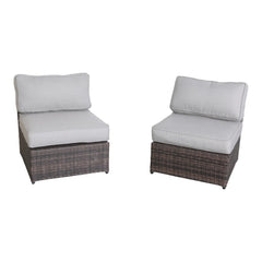 Pre-Assembled 6-Person Patio Seating Set with Cushions Durable HDPE Wicker