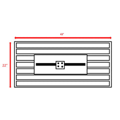 43" Metal Rectangular Fire Pit – Outdoor Patio Heating Table
