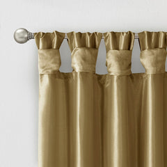 Twist Tab Lined Window Curtain Panel Bronze 50x120"
