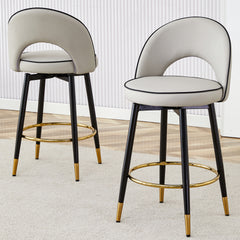 360 ° rotatable bar chair.Modern PU comfortable upholstered bar chair with smooth and beautiful black metal legs for dining room, kitchen, terrace and guest office chair.Set Of
2.W1151P153940