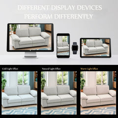 FX-P20M-2S-CW (2.5S SOFA)78.74INCH Space-Saving Storage Sofa, Cream White Tow Seat Cushions Couch with Hidden Storage Contemporary Loveseat for Living Room and Small Homes