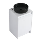 20" Freestanding Bathroom Cabinet With Art Ceramic Sink, Soft Close Doors, Glossy White,(KD-Packing)