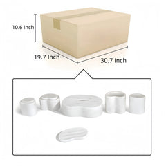 White natural marble bathroom accessories set, natural stone, genuine marble, real marble